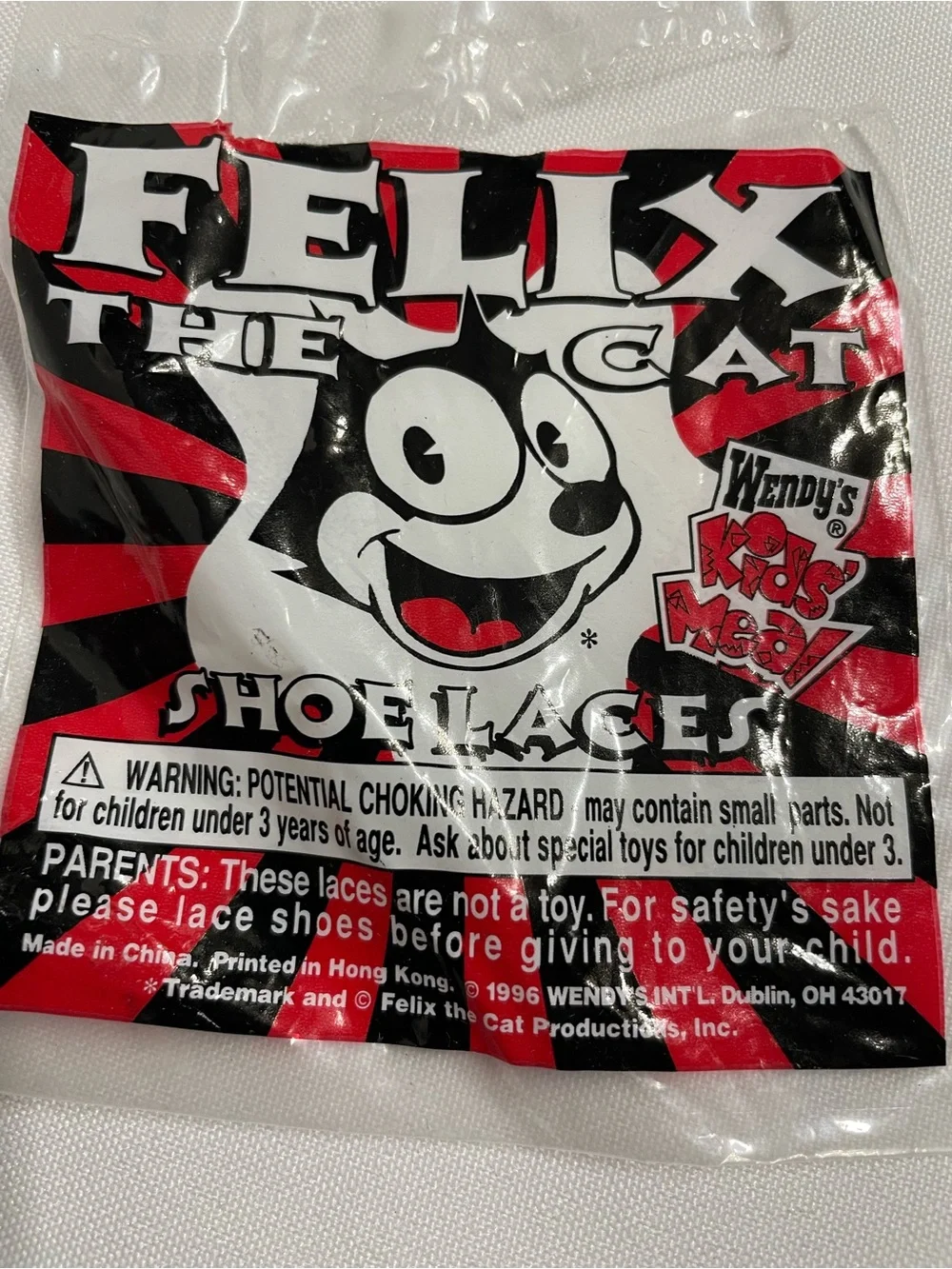 Vintage 1996 Felix the Cat Shoe Laces New with Package